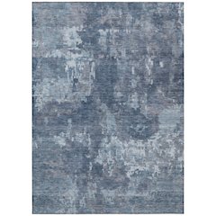 Machine Washable Indoor/Outdoor Chantille ACN2361 Blue 5' x 7'6" Rug