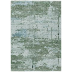 Machine Washable Indoor/Outdoor Chantille ACN2362 Green 5' x 7'6" Rug