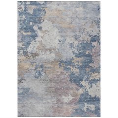 Machine Washable Indoor/Outdoor Chantille ACN2367 Blue 5' x 7'6" Rug