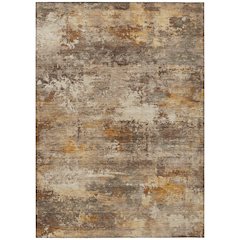 Machine Washable Indoor/Outdoor Chantille ACN2368 Orange 5' x 7'6" Rug