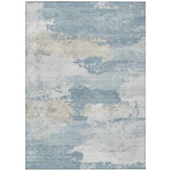 Machine Washable Indoor/Outdoor Chantille ACN2372 Blue 5' x 7'6" Rug