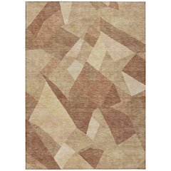 Machine Washable Indoor/Outdoor Chantille ACN2374 Orange 5' x 7'6" Rug