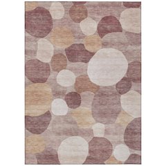 Machine Washable Indoor/Outdoor Chantille ACN2375 Pink 5' x 7'6" Rug