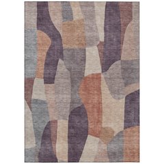 Machine Washable Indoor/Outdoor Chantille ACN2376 Purple 5' x 7'6" Rug