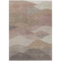 Machine Washable Indoor/Outdoor Chantille ACN2378 Brown 5' x 7'6" Rug