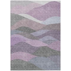 Machine Washable Indoor/Outdoor Chantille ACN2378 Purple 5' x 7'6" Rug