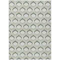 Machine Washable Indoor/Outdoor Chantille ACN2379 Green 5' x 7'6" Rug