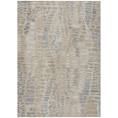 Machine Washable Indoor/Outdoor Chantille ACN2382 Brown 5' x 7'6" Rug