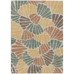 Machine Washable Indoor/Outdoor Chantille ACN2384 Green 5' x 7'6" Rug