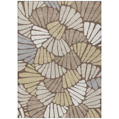 Machine Washable Indoor/Outdoor Chantille ACN2384 Brown 5' x 7'6" Rug