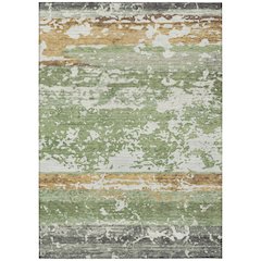 Machine Washable Indoor/Outdoor Chantille ACN2398 Green 5' x 7'6" Rug