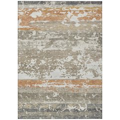 Machine Washable Indoor/Outdoor Chantille ACN2398 Brown 5' x 7'6" Rug