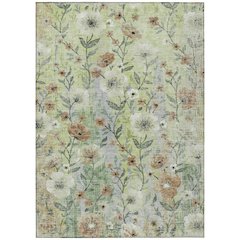 Machine Washable Indoor/Outdoor Chantille ACN2403 Green 5' x 7'6" Rug