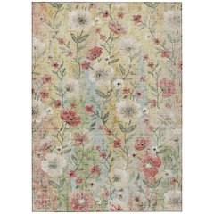 Machine Washable Indoor/Outdoor Chantille ACN2403 Brown 5' x 7'6" Rug