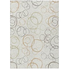 Machine Washable Indoor/Outdoor Chantille ACN2408 Ivory 5' x 7'6" Rug