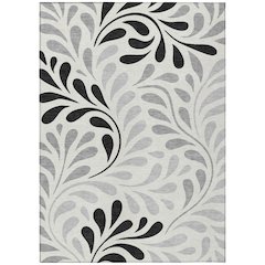 Machine Washable Indoor/Outdoor Chantille ACN2411 Ivory 5' x 7'6" Rug