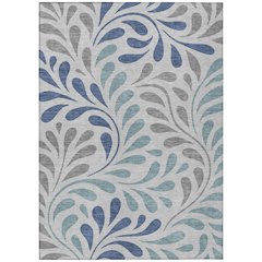 Machine Washable Indoor/Outdoor Chantille ACN2411 Gray 5' x 7'6" Rug