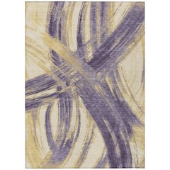 Machine Washable Indoor/Outdoor Chantille ACN2421 Purple 5' x 7'6" Rug