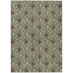 Machine Washable Indoor/Outdoor Chantille ACN2426 Green 5' x 7'6" Rug