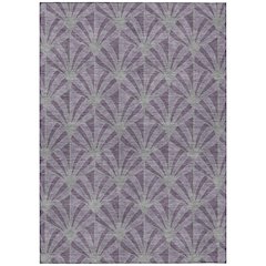 Machine Washable Indoor/Outdoor Chantille ACN2426 Purple 5' x 7'6" Rug