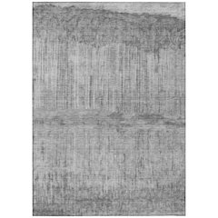 Machine Washable Indoor/Outdoor Chantille ACN2428 Gray 5' x 7'6" Rug