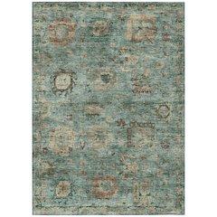 Machine Washable Indoor/Outdoor Chantille ACN2429 Blue 5' x 7'6" Rug
