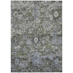 Machine Washable Indoor/Outdoor Chantille ACN2430 Green 5' x 7'6" Rug