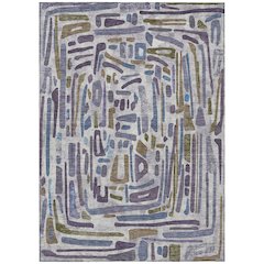 Machine Washable Indoor/Outdoor Chantille ACN2432 Purple 5' x 7'6" Rug