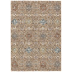 Machine Washable Indoor/Outdoor Chantille ACN2440 Orange 5' x 7'6" Rug