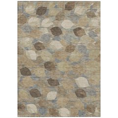Machine Washable Indoor/Outdoor Chantille ACN2444 Brown 5' x 7'6" Rug