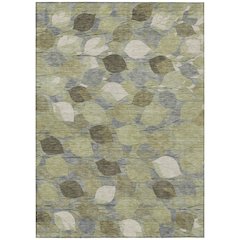 Machine Washable Indoor/Outdoor Chantille ACN2444 Green 5' x 7'6" Rug