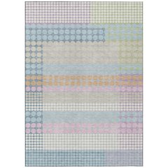 Machine Washable Indoor/Outdoor Chantille ACN2445 Blue 5' x 7'6" Rug