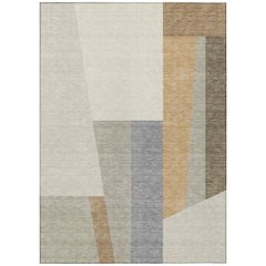 Machine Washable Indoor/Outdoor Chantille ACN2446 Brown 5' x 7'6" Rug