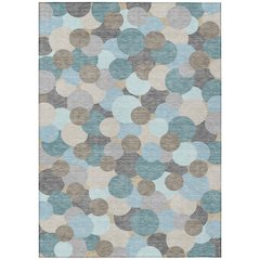 Machine Washable Indoor/Outdoor Chantille ACN2450 Teal 5' x 7'6" Rug