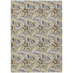 Machine Washable Indoor/Outdoor Chantille ACN2454 Gray 5' x 7'6" Rug