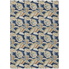 Machine Washable Indoor/Outdoor Chantille ACN2454 Blue 5' x 7'6" Rug