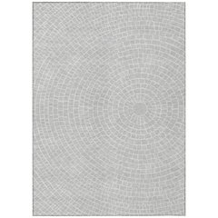 Machine Washable Indoor/Outdoor Chantille ACN2455 Gray 5' x 7'6" Rug