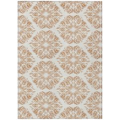 Machine Washable Indoor/Outdoor Chantille ACN2456 Orange 5' x 7'6" Rug