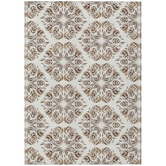 Machine Washable Indoor/Outdoor Chantille ACN2456 Brown 5' x 7'6" Rug