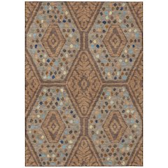 Machine Washable Indoor/Outdoor Chantille ACN2457 Orange 5' x 7'6" Rug