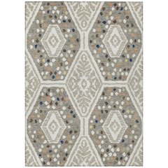 Machine Washable Indoor/Outdoor Chantille ACN2457 Ivory 5' x 7'6" Rug