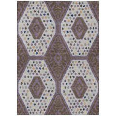 Machine Washable Indoor/Outdoor Chantille ACN2457 Purple 5' x 7'6" Rug