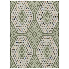 Machine Washable Indoor/Outdoor Chantille ACN2457 Green 5' x 7'6" Rug