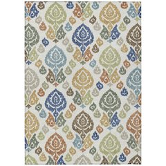 Machine Washable Indoor/Outdoor Chantille ACN2460 Ivory 5' x 7'6" Rug