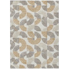 Machine Washable Indoor/Outdoor Chantille ACN2462 Ivory 5' x 7'6" Rug
