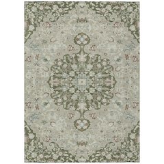 Machine Washable Indoor/Outdoor Chantille ACN2463 Green 5' x 7'6" Rug
