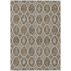 Machine Washable Indoor/Outdoor Chantille ACN2471 Brown 5' x 7'6" Rug