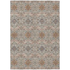 Machine Washable Indoor/Outdoor Chantille ACN2477 Brown 5' x 7'6" Rug
