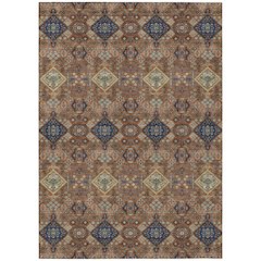 Machine Washable Indoor/Outdoor Chantille ACN2477 Orange 5' x 7'6" Rug