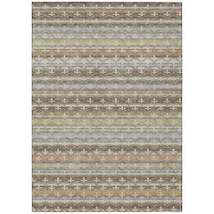 Machine Washable Indoor/Outdoor Chantille ACN2479 Brown 5' x 7'6" Rug